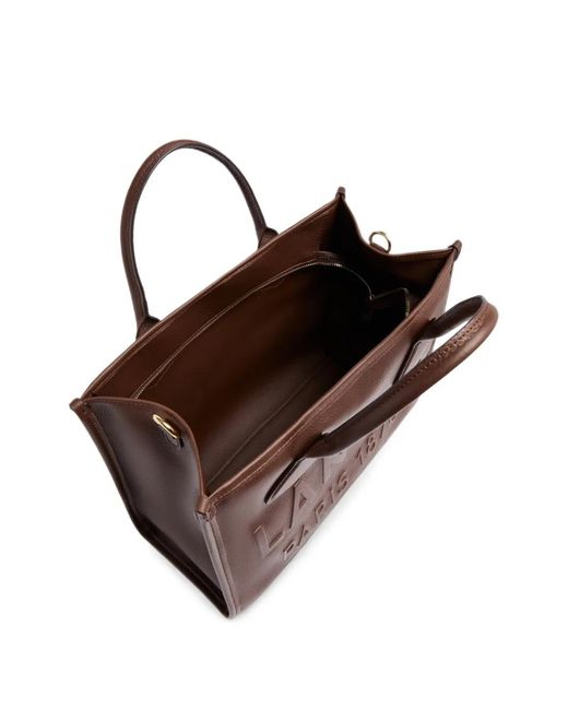 Lancel Brown M Jour Grained Leather Tote Bag