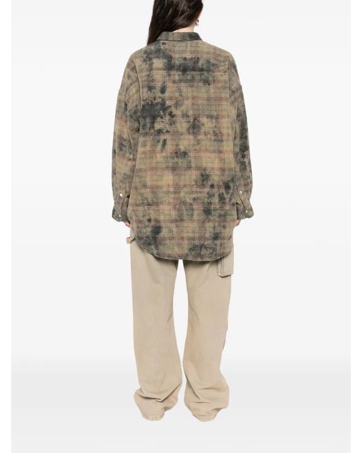 R13 Natural Plaid Chest-Pocket Shirt
