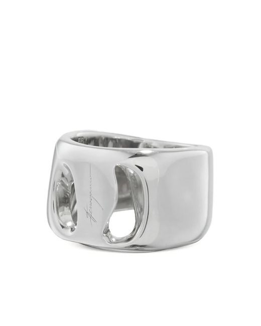 Ferragamo White Vara Ring