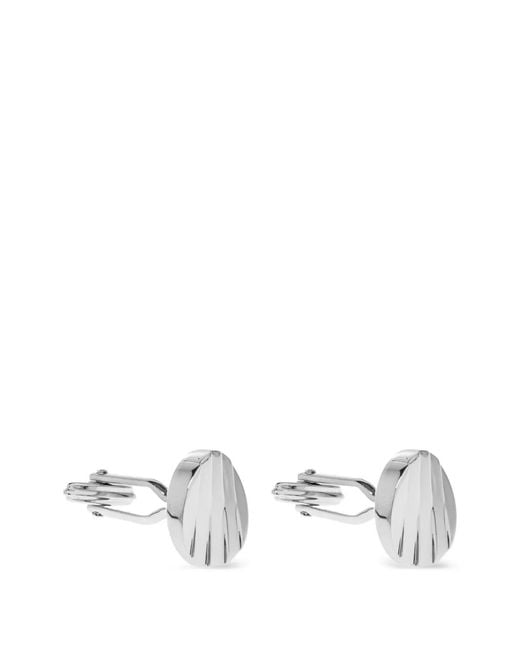 Lanvin White Polish-Finish Cufflinks for men
