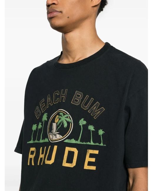 Rhude Black T-Shirts And Polos for men