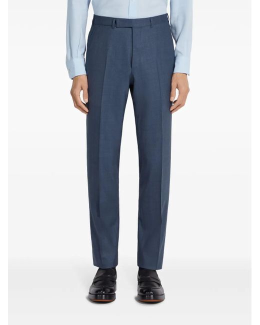Zegna Blue Wool Suit for men