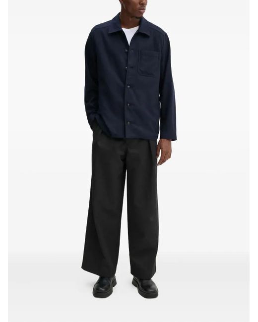 A.P.C. Blue Button-Fastening Patch-Pocket Jacket for men