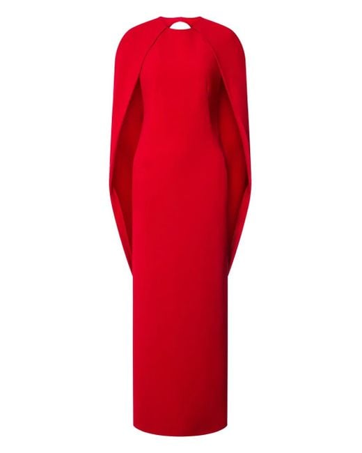 Alberta Ferretti Red Kleid Aus Krepp