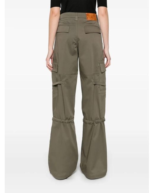 Ermanno Scervino Green Cargo Trousers With Buckle Fastening