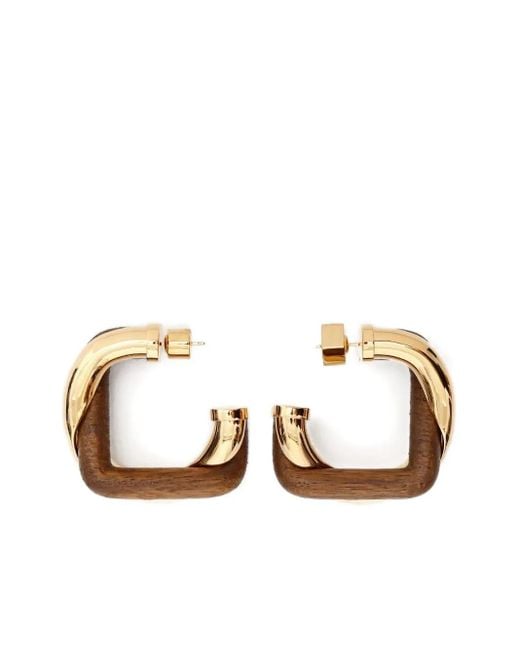 Jacquemus スクエア フープピアス Metallic