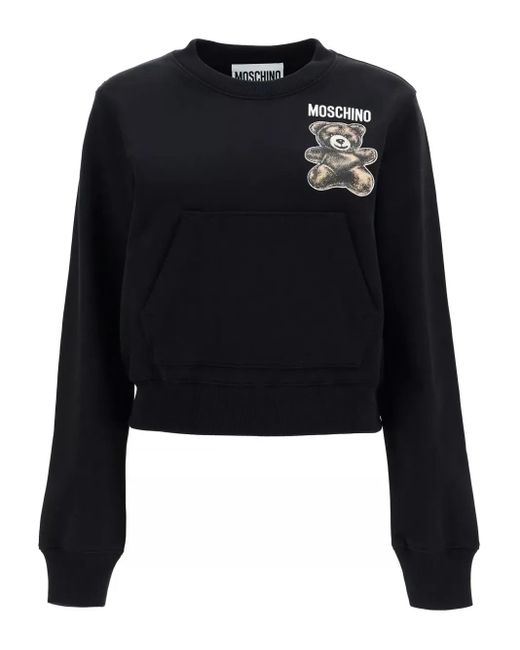 Sweat Teddy Bear Moschino en coloris Black