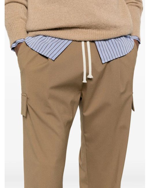 State of Order Natural Yak Cargo Drawstring Trousers for men