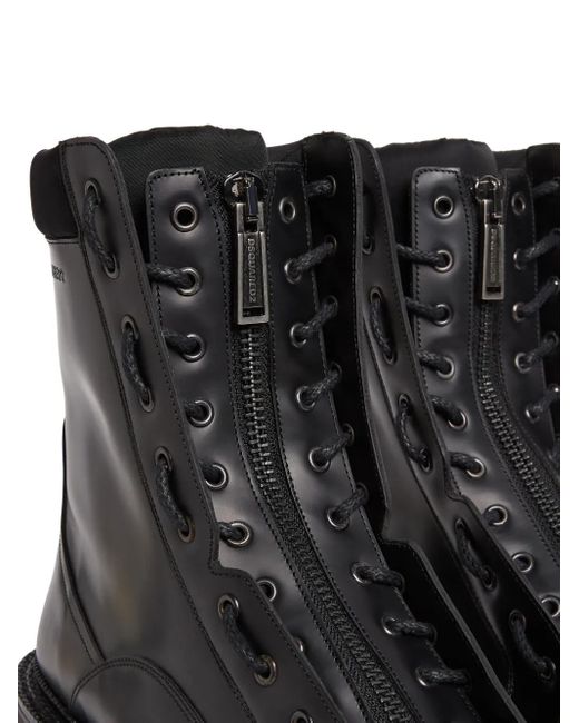DSquared² Black Army Combat Boots for men