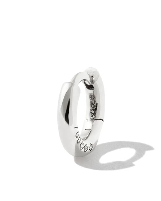Le Gramme White Sterling Bangle Hoop Earring for men