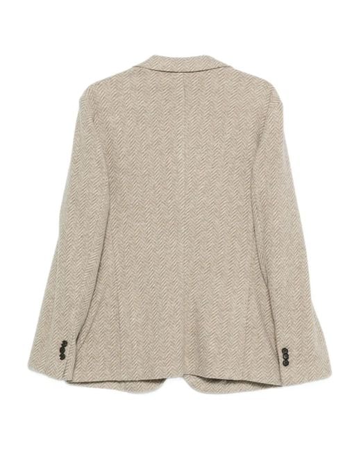 Liu Jo Natural Herringbone Blazer for men