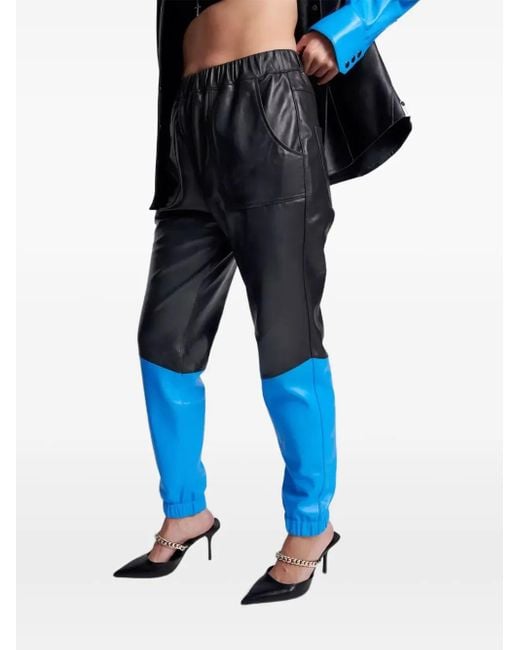 One Teaspoon レザーイージーパンツ Blue