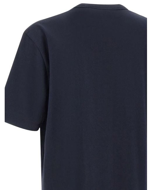 T-Shirt Girocollo Con Ricamo di Boss in Blue da Uomo