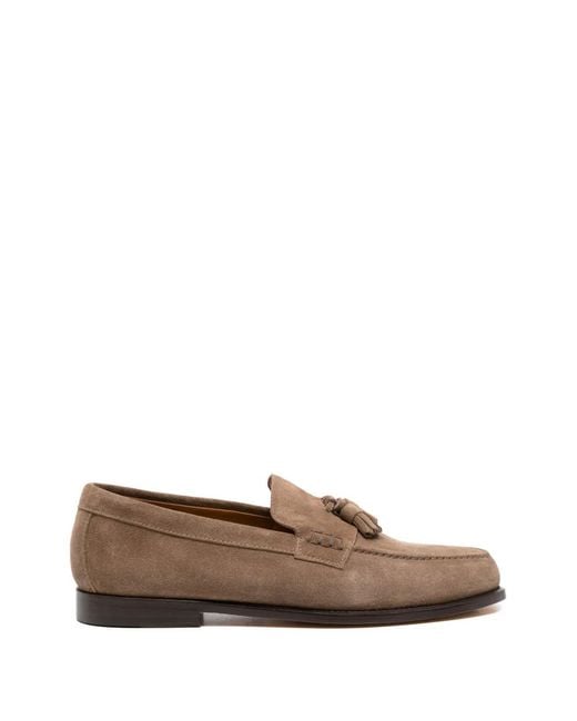 Doucal's Brown Tassel Loafers for men
