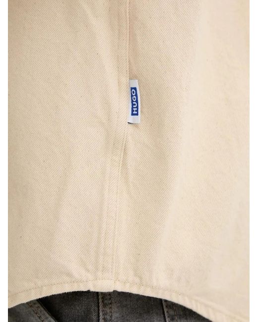 Camicia Con Logo di HUGO in Natural da Uomo