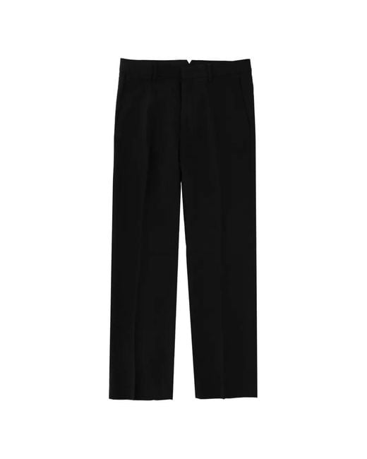 AMI Black Straight Trousers for men
