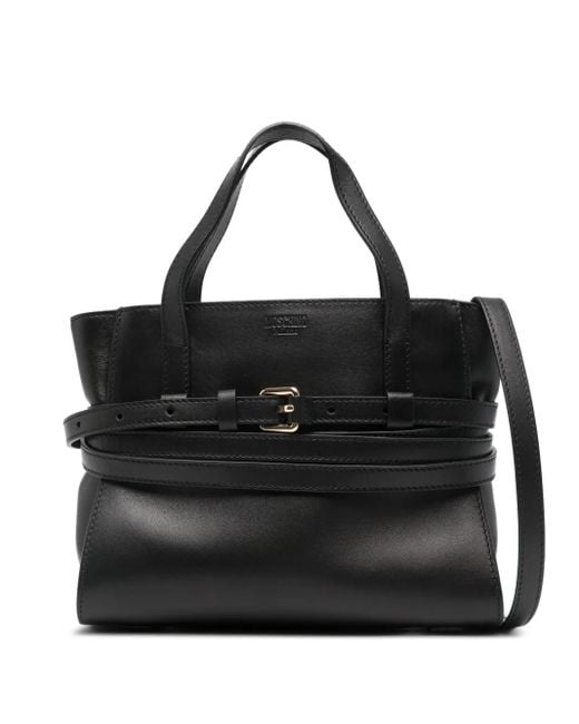 Moschino Black Kleiner Tie Me Tote Bag Mit Gürtel