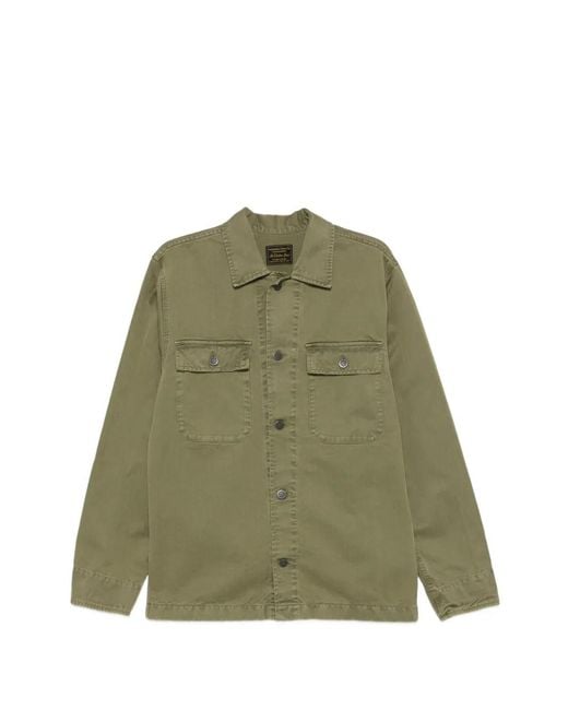 chesapeake's Green Buttoned Pocket Shirt for men