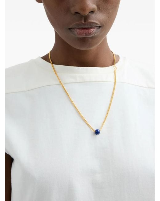Jil Sander White Sphere Necklace