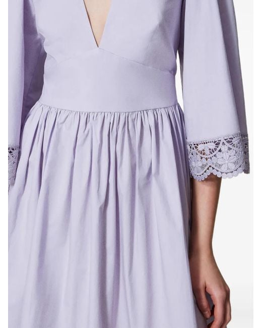 Robe Patineuse Bordée De Dentelle Twinset en coloris Purple