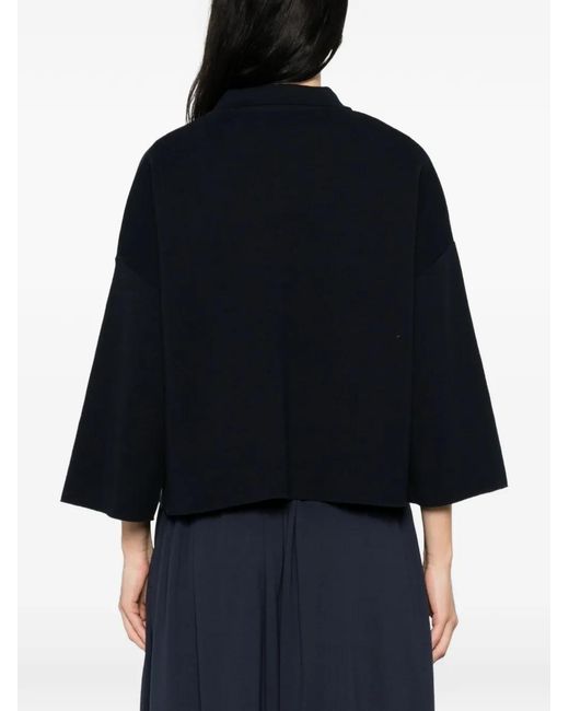 Ma'ry'ya Black Button Patch-Pocket Cardigan
