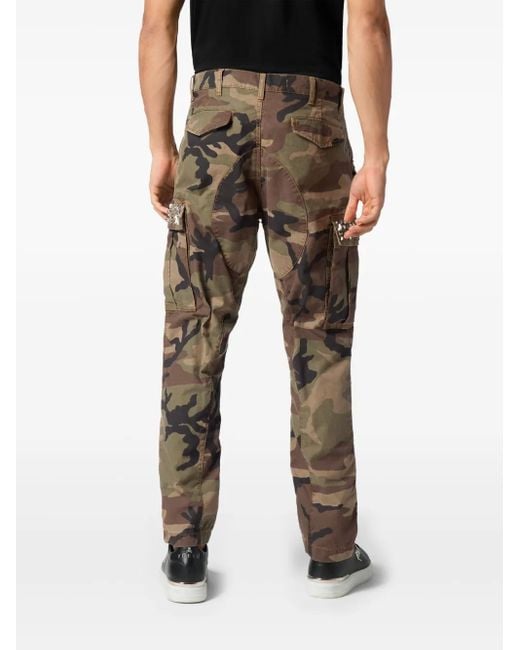 Philipp Plein Green Stud-Embellished Jeans for men
