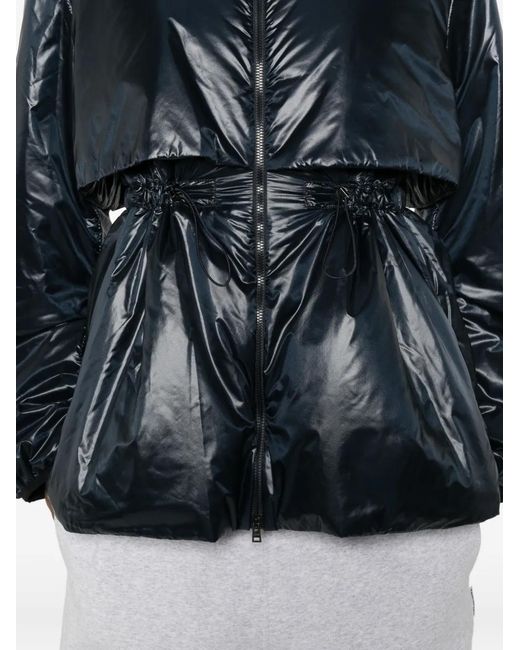 Herno Blue Veste En Jean À Lien De Resserrage