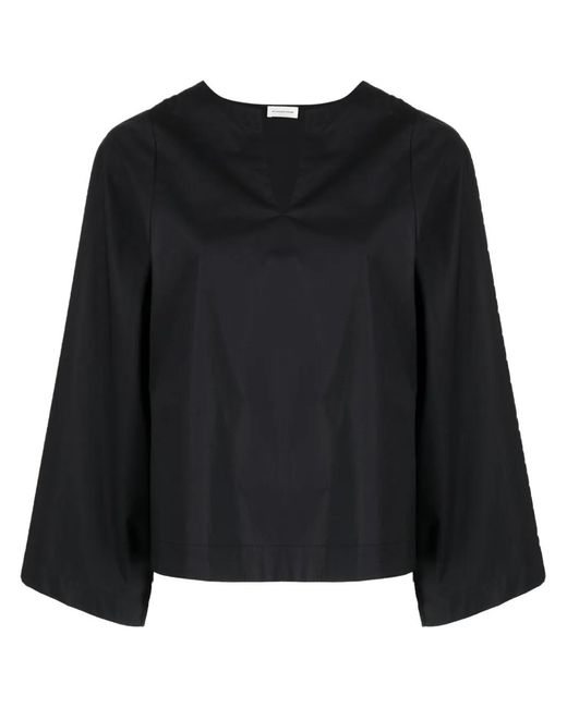 By Malene Birger Black Kamill V-Neck Blouse