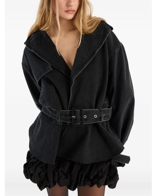ROTATE BIRGER CHRISTENSEN Black Denim Biker Jacket