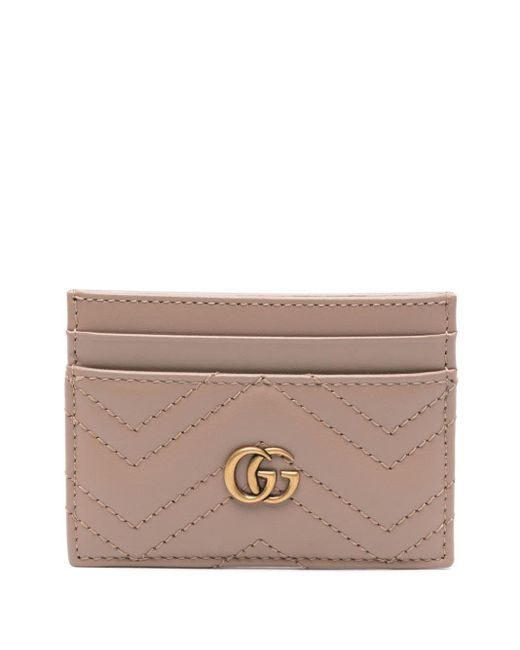 Gucci Brown gg Marmont Leather Card Holder