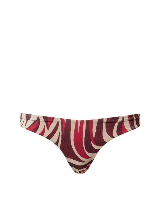 Twinset Red Printed Bikini Briefs