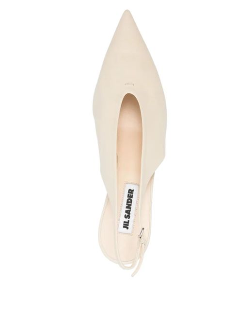 Jil Sander Natural 40Mm Leather Pumps