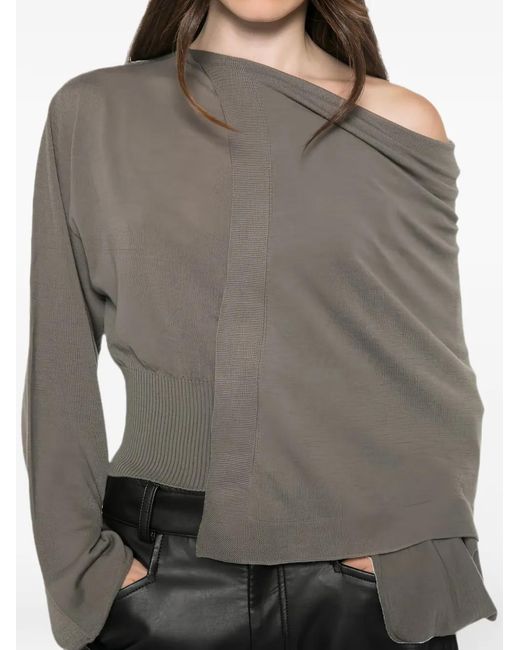 Rick Owens Gray Scarf Top