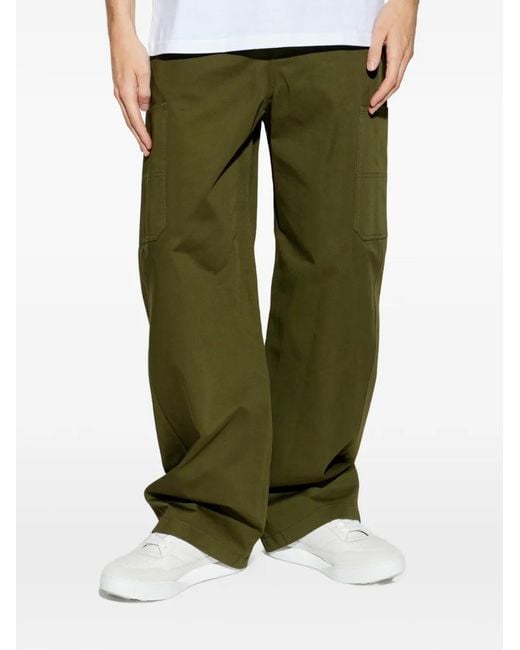 Givenchy Green Multi-Pocket Loose-Fit Trousers for men