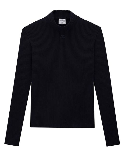 Pull Nervuré À Col Montant Courreges pour homme en coloris Blue