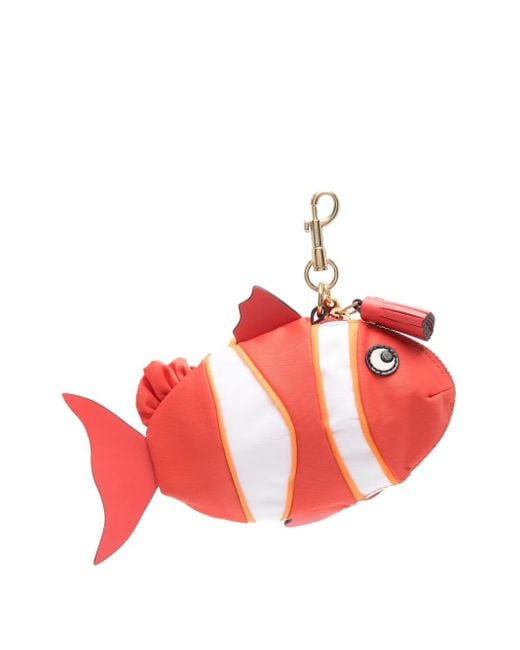 Anya Hindmarch Red Clow Fish Clutch-Anhänger