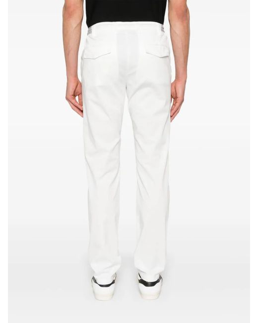 Pantaloni Affusolati Con Pieghe di Eleventy in White da Uomo