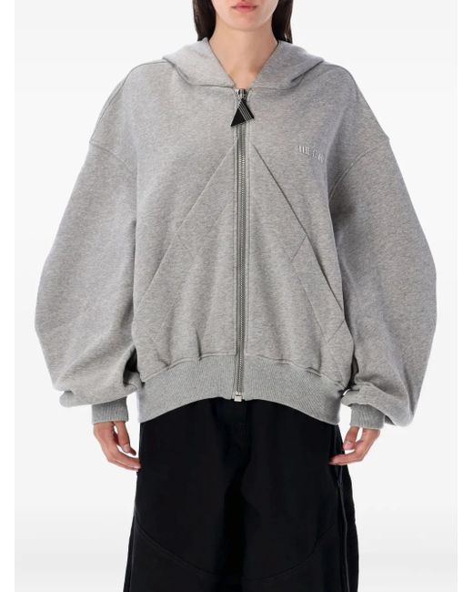 Sudadera con capucha y cremallera The Attico de color Gray