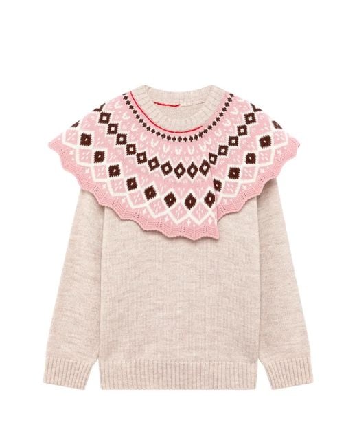 MSGM Pink Langärmeliger Pullover