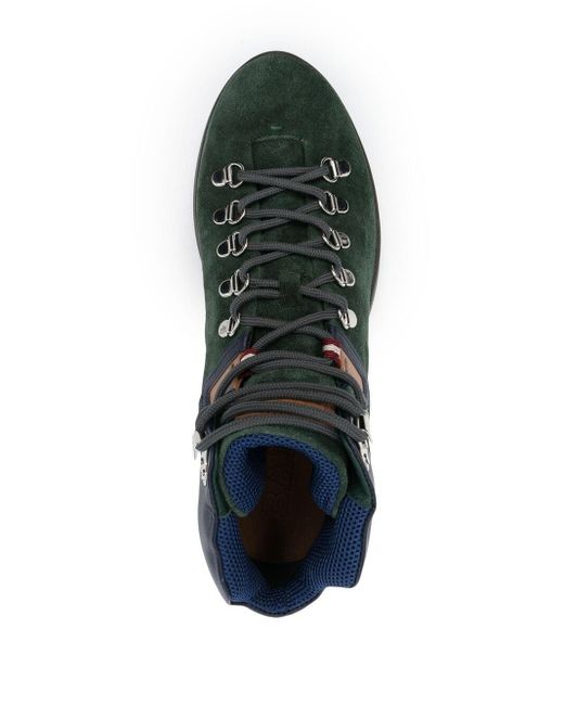 Bally Suede Panelled Hiking Boots in 