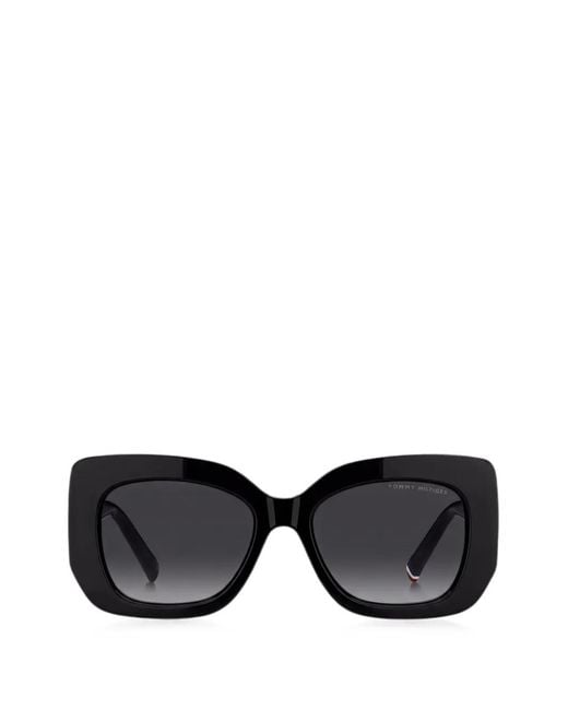 Tommy Hilfiger Black Square-Frame Sunglasses