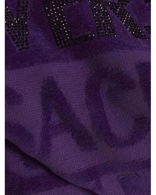 Versace Purple Logo-Print Bathrobe