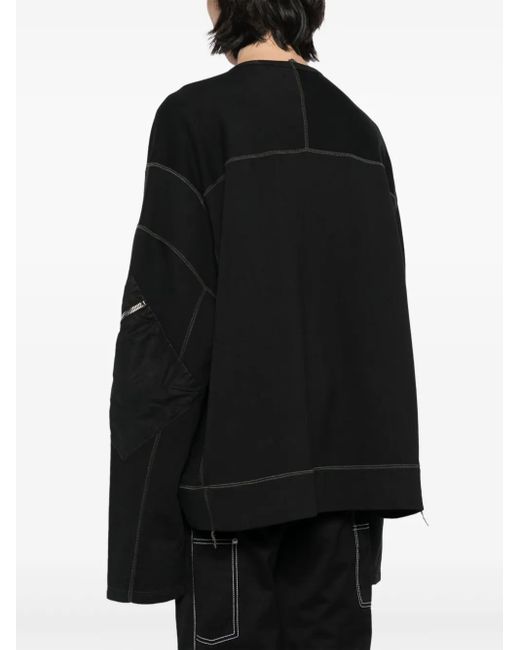 Nicolas Andreas Taralis Black Oversized Cotton Sweatshirt for men