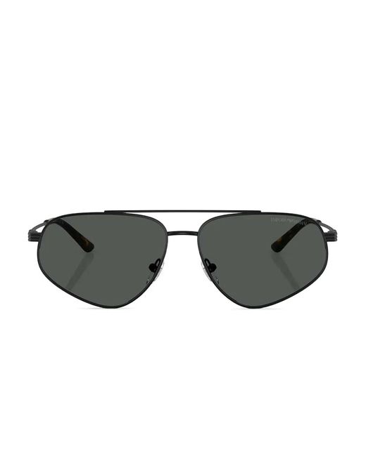 Emporio Armani Black Geometric-Frame Sunglasses for men