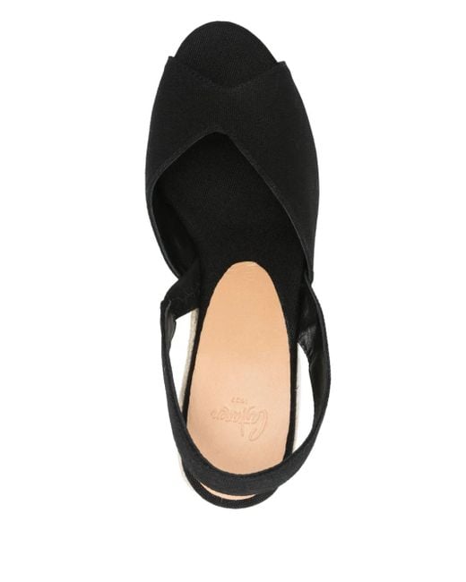 Castaner Black Brisa 90Mm Organic Cotton Espadrilles
