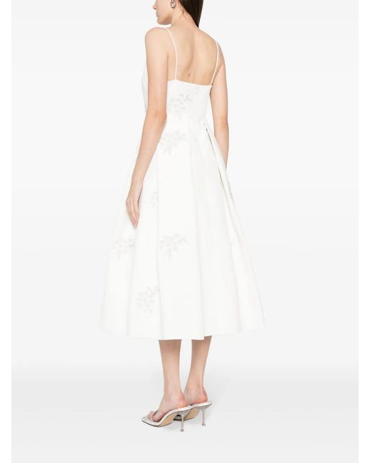 Sachin & Babi White Audra Floral-Embroidered Dress
