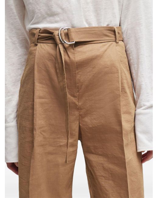 Pantalones cortos de vestir con cinturón Boss de color Brown