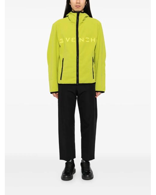 Givenchy Yellow Hooded Fleece Jacket for men