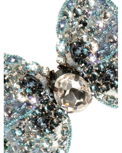 Jennifer Behr Green Abbie Crystal Butterfly Hair Clip