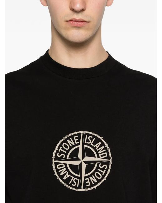 Stone Island Black 2100001 Organic Cotton Jersey T-Shirt for men